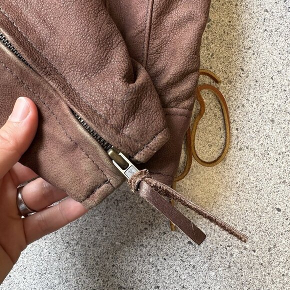 Vintage Walter Dyer Brown Leather Jacket Mens 36 Biker Motorcycle Riding USA - Picture 11 of 16